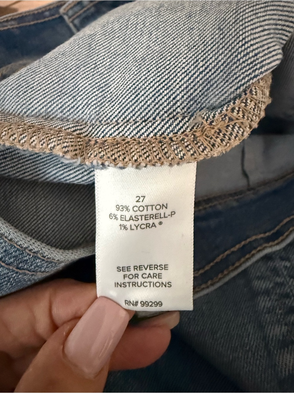 EVEREVE High Rise Wide Leg Jeans Light Wash Button Fly Patch Pocket 27 - Picture 5 of 7